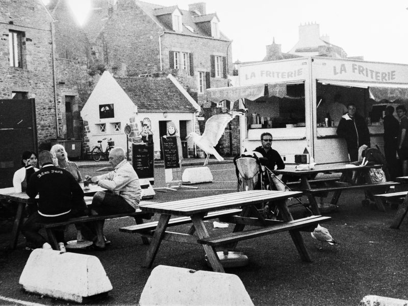 Una tipica friterie a Roscoff, Francia